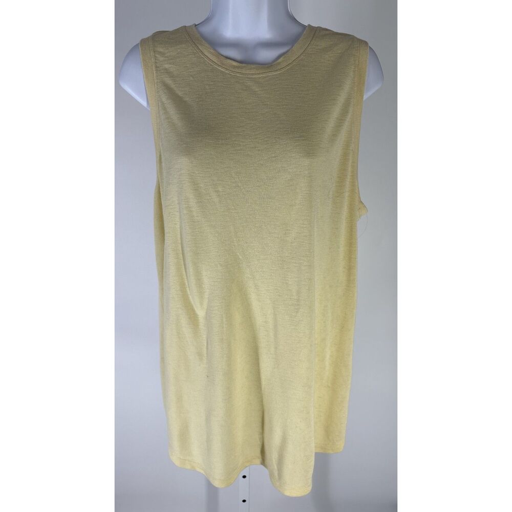 Athleta Breezy Tank Top in a pale yellow colorway